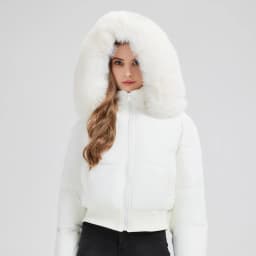 New Korean Winter Fur Collar Hooded Waist Slim Thick Short Down Cotton Parkas Women Coat Warm Fashion Casual Outdoor Cozy