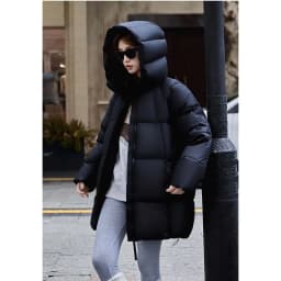 2027 Winter New Down Coat Women Parkas Fashion Long Hooded Outerwear Female Cotton-padded Padded Jacket Loose Ladies Overwear
