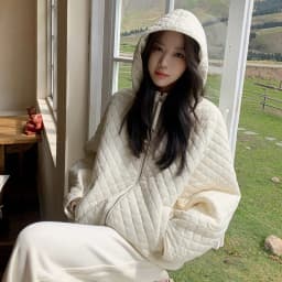 Lightweight Quilted Hooded Padded Jacket Women Autumn Winter Korean Loose Warm Outerwear Woman Solid Color Casual Cotton Jacket