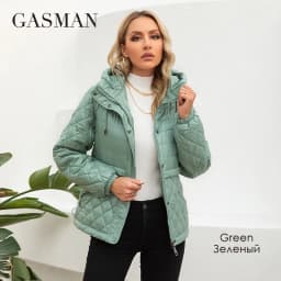 GASMAN 2022 Women's spring jacket fashion casual Short parka Thin Cotton hooded Coat women ladies jackets Warm outwear 21159