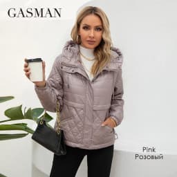 GASMAN 2022 Women's spring jacket fashion casual Short parka Thin Cotton hooded Coat women ladies jackets Warm outwear 21159