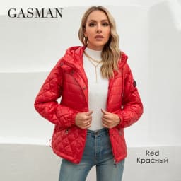 GASMAN 2022 Women's spring jacket fashion casual Short parka Thin Cotton hooded Coat women ladies jackets Warm outwear 21159