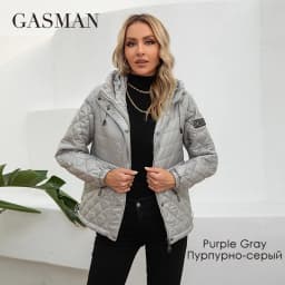 GASMAN 2022 Women's spring jacket fashion casual Short parka Thin Cotton hooded Coat women ladies jackets Warm outwear 21159