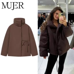 MUJER Quilted Jacket Women Parkas Short Padded Coat Woman Warm Winter New in Coats and Jackets for Women Turtleneck Women's Coat