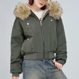 Fur Collar Hooded Parkas Y2k Harajuku Thicken Padded Jackets Casual Zipper Gothic Women&Men Winter Coats Punk Streetwear New кур