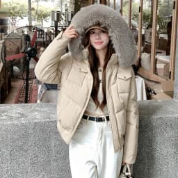 Fashion Multi Pockets Hooded Parkas for Women Winter Thick Warm Padded Jacket Female Solid Color Korean Cropped Puffer Jackets