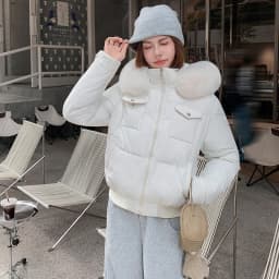 Fashion Multi Pockets Hooded Parkas for Women Winter Thick Warm Padded Jacket Female Solid Color Korean Cropped Puffer Jackets