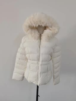 Korean Sweet Girl Fur Collar Hooded Cotton Jacket for Women's Winter Slim Fit Thickened Fashion White Cotton Clip Short Jacket