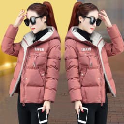 winter jacket women 2025 new Casual Parka Hooded Thick Down Cotton Padded Parka Female Jacket Short Coat Slim Warm Outwear