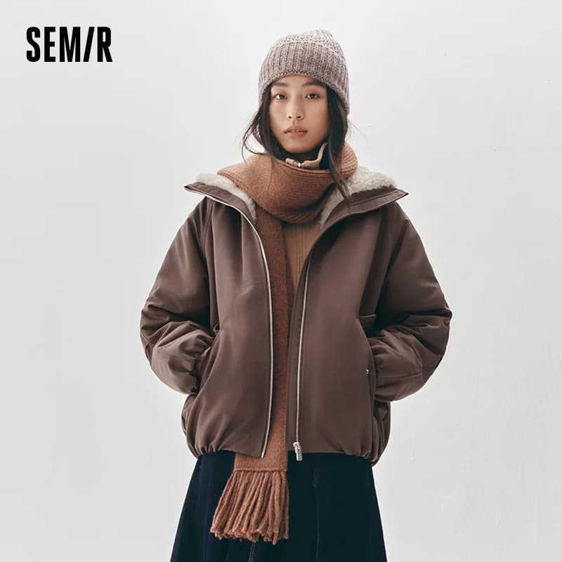 Semir Women Padded Jacket Thermal Warmth Waterproof Windproof Stain Resistant Oversized Fit Mid Length 2026 Winter