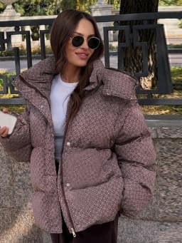 Printed Hooded Padded Coats Women's Loose Zipper Single-breasted Pockets Thicken Coats 2026 New Ladies Winter Fashion Outwear