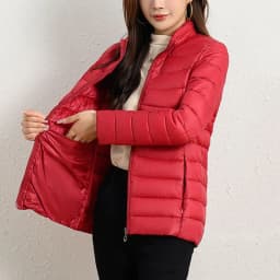 Lightweight Zipper Up Hooded Down Cotton Coats Women Autumn Winter Windproof Long Sleeve Warm Puffer Jacket Solid Color Parkas