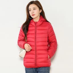 Lightweight Zipper Up Hooded Down Cotton Coats Women Autumn Winter Windproof Long Sleeve Warm Puffer Jacket Solid Color Parkas