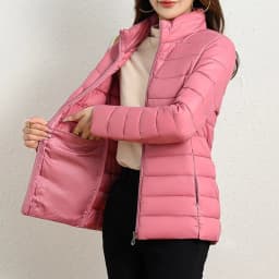 Lightweight Zipper Up Hooded Down Cotton Coats Women Autumn Winter Windproof Long Sleeve Warm Puffer Jacket Solid Color Parkas