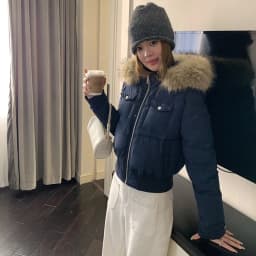 Retro British Short Hooded Parkas Women Winter Detachable Faux-Fur Collar Padded Jacket Woman Solid Multi Pockets Puffer Jackets