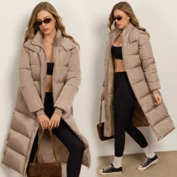 Women Long Coats Parkas Hooded Zipper Jackets Full Sleeve Thick Warm Y2k Streetwear Elegant Jacket Coat Autumn Winter 2026