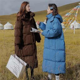 zjaiss 2026 Winter New Down Coats Long-style Cotton Dress Korean Version Large Size Korean Fashion Jackets Heat Parka Feminina