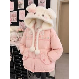 Vintage Hooded Leather Coats Y2k Tops Women Korean Fashion Subculture Sweatshirts Harajuku Printed Jacket Japanese Kawaii Parkas