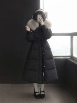 2026 Women Long Cotton Padded Parka Faux Fur Collar Winter Jacket Korean Style Warm Y2K Vintage Casual Outerwear Overcoat