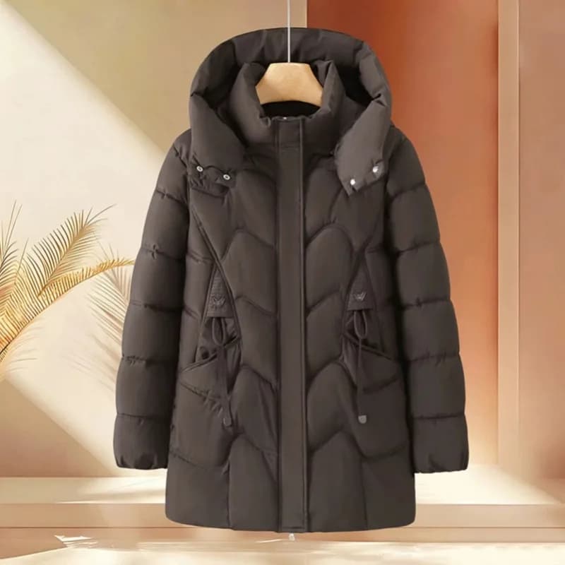 Winter Thick Hooded Puffer Coat Women Parkas XL-5XL Windproof Russian Cold Weather Snow Jacket Middle Aged Mom Outerwear Cozy