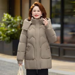 Winter Hooded Puffer Quilted Jackets New Women Loose Warm Thickened Zipper Solid Windproof Pockets Cold Weather Female Outerwear
