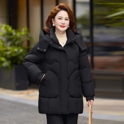 Winter Hooded Puffer Quilted Jackets New Women Loose Warm Thickened Zipper Solid Windproof Pockets Cold Weather Female Outerwear