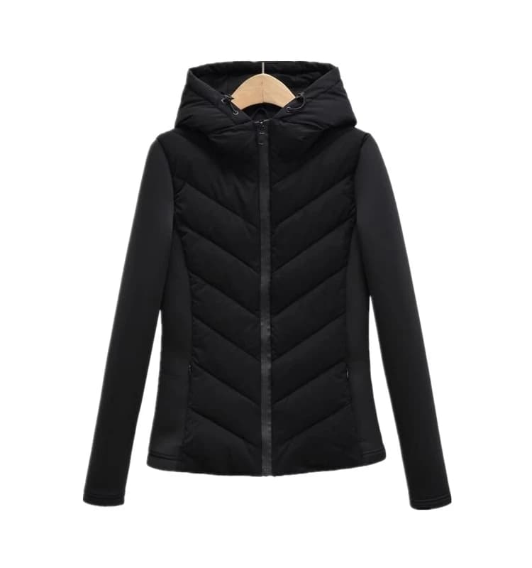Slimming Design Fall Winter New Women's Cotton Jaet Coat Hooded Lightweight Versatile Long Sve Regular Length Outerwear