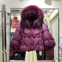 Winter High End Natural Large Fur Collar Down Jacket Female Hooded Warm Thick Parker Jacket Women White Duck Down Loose Outwears