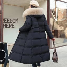 Fur Collar Windbreaker Down Coat Women Parkas 2027 Cotton-Padded Jacket Winter New Fashion Female Long Thick Warm Overwear Tops