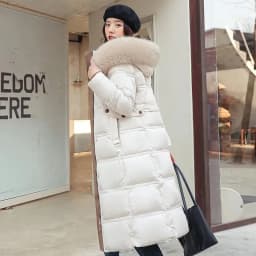 Fur Collar Windbreaker Down Coat Women Parkas 2027 Cotton-Padded Jacket Winter New Fashion Female Long Thick Warm Overwear Tops
