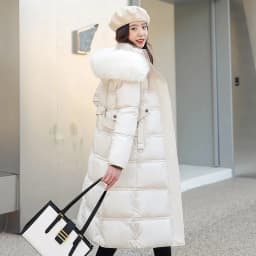 Fur Collar Windbreaker Down Coat Women Parkas 2027 Cotton-Padded Jacket Winter New Fashion Female Long Thick Warm Overwear Tops