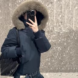 Korean Fur Collar Hooded Down Cotton Jacket Women Design Long Sleeve Zipper Up Cropped Parkas Woman Thicken Warm Winter Coats