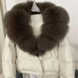 2026 Anti-fox Fur Collar Jacket Korean Fashion Short Parka American Vintage Winter New Women's Short Fashion Warm Cotton Clothes