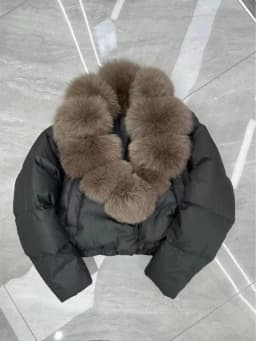 2026 Anti-fox Fur Collar Jacket Korean Fashion Short Parka American Vintage Winter New Women's Short Fashion Warm Cotton Clothes