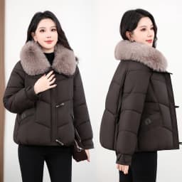2026 Winter New Cotton Jacket Women's Fashion Versatile Korean Version Foreign Style Loose Simple Warm Down Cotton Jacket