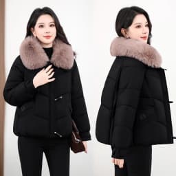 2026 Winter New Cotton Jacket Women's Fashion Versatile Korean Version Foreign Style Loose Simple Warm Down Cotton Jacket