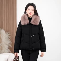2026 Winter New Cotton Jacket Women's Fashion Versatile Korean Version Foreign Style Loose Simple Warm Down Cotton Jacket
