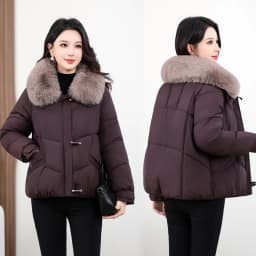 2026 Winter New Cotton Jacket Women's Fashion Versatile Korean Version Foreign Style Loose Simple Warm Down Cotton Jacket