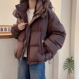 Winter Hooded Down Cotton Parkas Women Korean Zipper Up Loose Long Sleeve Short Parkas Woman Solid Thicken Warm Puff Jackets