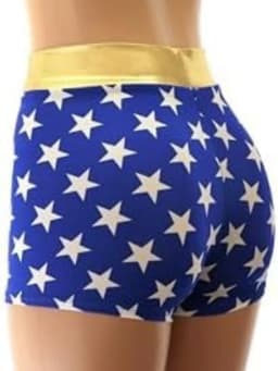 Women Blue Stars Wonder Shorts Halloween Superheroes Cospaly Bottom Costume Y2k Gothic Bottom
