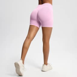 Women Shorts Low Ribbed Waist Band Yoga Shorts Seamless Scrunch Bum Workout Gym Shorts Booty Hight Stretch Running Shorts