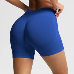 Women Shorts Low Ribbed Waist Band Yoga Shorts Seamless Scrunch Bum Workout Gym Shorts Booty Hight Stretch Running Shorts