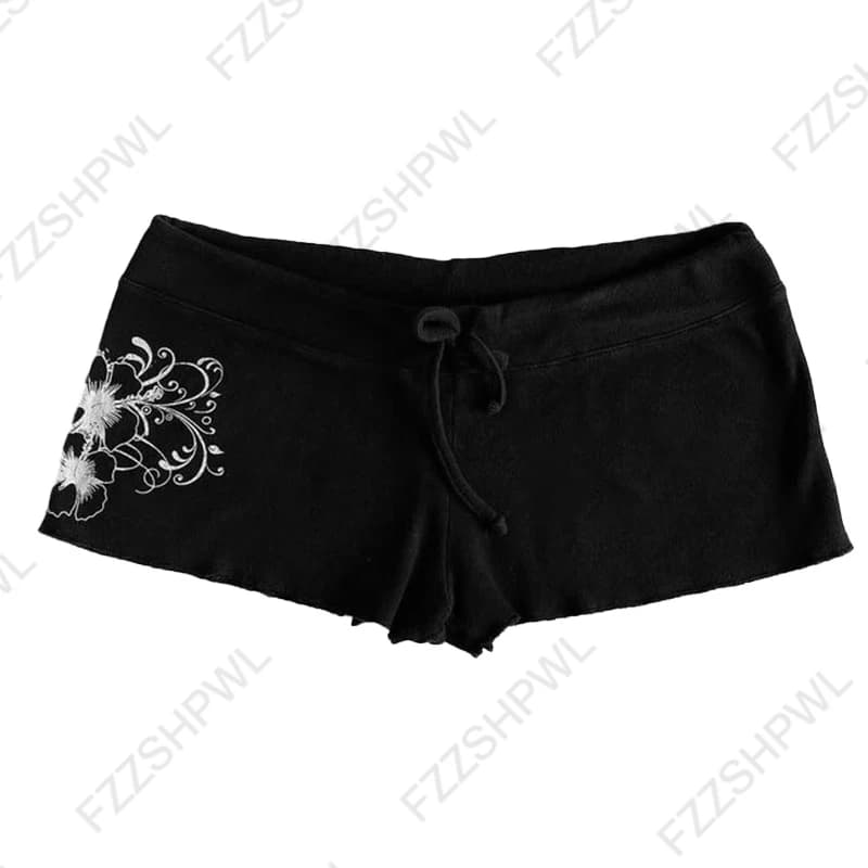 Harajuku Vintage Y2K Women's Mini Shorts Sexy Slim Fit Casual Chic Pattern Print Hot Pants 2026 New Spring Summer Gyaru Bottoms