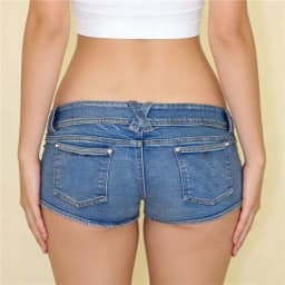 Y2K Low Waist Micro Denim Shorts Women Heart Decor Double Button Jean Shorts Vintage Washed Casual Summer Streetwear Shorts