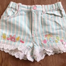 Y2k Aesthetics Sweet Shorts Striped Cartoon Embroidery Bow Lace Patchwork Short Pants Japanese Cute All Match Women's Clothing