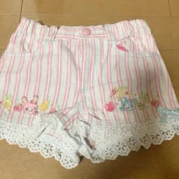 Y2k Aesthetics Sweet Shorts Striped Cartoon Embroidery Bow Lace Patchwork Short Pants Japanese Cute All Match Women's Clothing