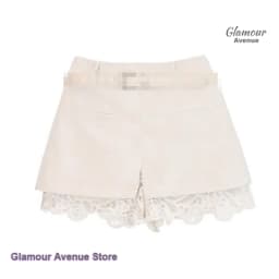 French lace stitching Joker casual pants women's spring and summer new fashion temperament short skirt giant beautiful skirt.