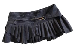 Y2K Gothic Mini Skirt Women Low Waist Pleated Plaid Lace Skirt Button Skort Punk Streetwear Preppy Club Outfits Sexy Short Skirt