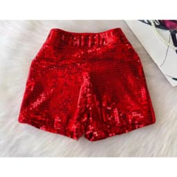 Basics Vintage High Waist Chic Glitter Sequin Short Pants Hotsweet Fashion Streetwear Club High Street Women Casual Clothing