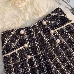 Vintage Plaid Women Tweed Shorts Spring High Waist Office Lady Casual A Line Pants Y2K Harajuku All Match Blend Wide Leg Shorts